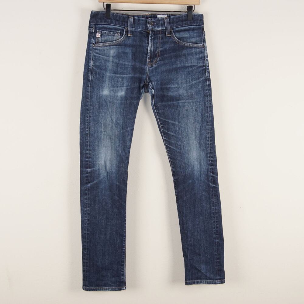 Adriano Goldschmied Tellis Modern Slim Selvedge Blue Worn In Jeans Mens Sz 30